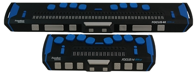 Braillské řádky Focus 40 Blue a Focus 14 Blue (2017).